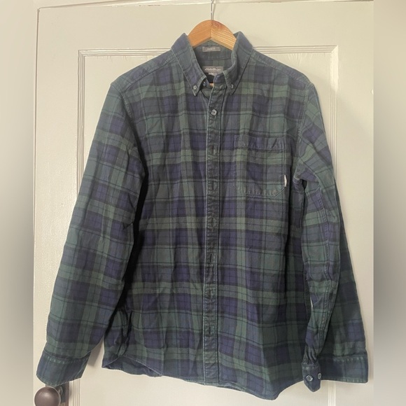Eddie Bauer Other - Eddie Bauer green and blue plaid button up - Tall Large
